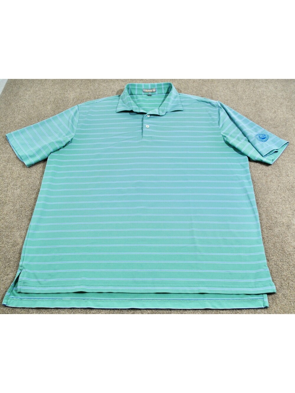 Peter Millar The Hills Country Club Golf Course Stripe Men's Polo Shirt X-Large